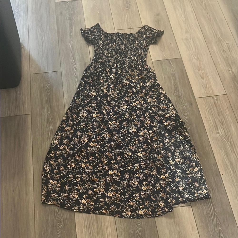 Floral Black Maxi Dress
